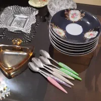 ظروف قدیمی انتیک پسته خوری وگل سرخی