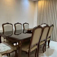 ناهارخوری غذاخوری ۸ نفره مدل فرانسوی به همراه روکش