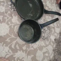 دوعدد ماهیتابه چدن اصل