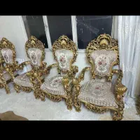 مبل سلطنتی پنجه شیر 6 عدد 1 نفره یکی 3 نفره