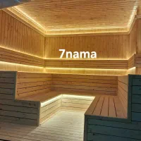 سونا خشک نصب لمبه دیوارپوش نما چوب کفپوش دور استخر