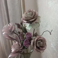 گلدان و گل فومی