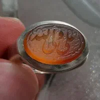 انگشتر عقیق یمنی خطی سرخ (کلکسیونی)