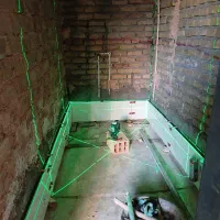 کاشی سرامیک دیوار چینی  تیغه بندی سیمانکاری