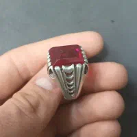 انگشتر نقره یاقوت