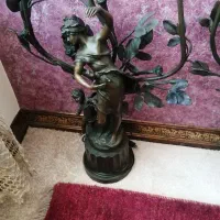 روشنایی شمعدانی برنز اصل