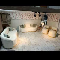 مبل لوبیایی گالری مبل ایران پارچه تدی آماده تحویل