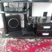 میز شیشه ای تلوزیون برای باغ سالم