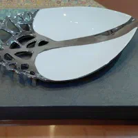 میوه خوری سرامیکی دکوراتیو با آبکاری نقره‌ای