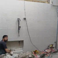 کاشی سرامیک کاری آجر تنور سنگک . بین کابینتی