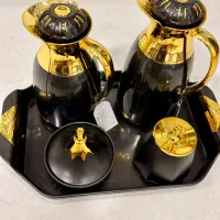 ست فلاسک خارجی ووگاتی مشکی طلایی کاملا نو