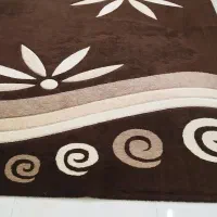 فروش یک جفت فرش ماشینی زمینه قهوه‌ای ۶ متری