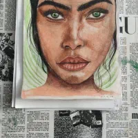 نقاشی  هر طرحی رنگ اکریلیک و آب رنگ و مداد رنگی