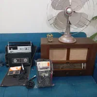 رادیو قدیمی ضبط چراغ زنبوری گرام ریل گردسوز