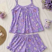 دوخت لباس راحتی زنانه (تاپ و شلوارک)
