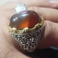 انگشتر نقره جزع یمنی