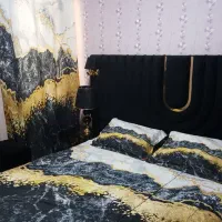 روتختی دونفره جنس ترک همراه پرده نونو
