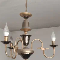 سه شعله آبکاری طلا قدیمی