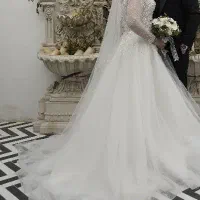 لباس عروس مزون دوز تمام سنگ