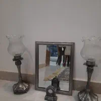 آیینه و شمعدان ساعت دار پیوتری