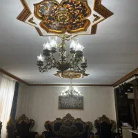 لوستر ۵ شاخه ۱۰ شعله برنج
