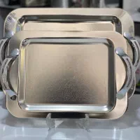 سینی پذیرایی استیل  ضد زنگ (درجه ۲)