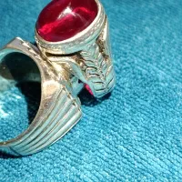 انگشتر نقره یاقوت کهنه