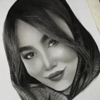 طراحی چهره سیاه قلم