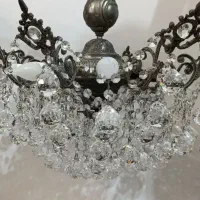 لوستر ۶شاخه برنزبا سنگ اتریش