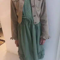 پیراهن کتان و کبریتی دخترانه