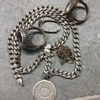 نقره  زنجیر ایتالیا و رکاب دست ساز