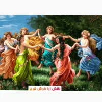 تابلو فرش نیمه بافته دستباف با طرحی زیبا