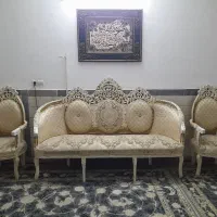 مبل ۷نفره سلطنتی کرم استخوانی