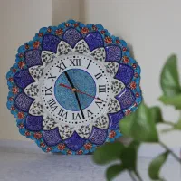 ساعت سی سانتی آرام گرد مینای نقاشی