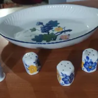 مرغ خوری گل بهاری و شش تا نمکدون گل پنبه ای|ظروف سرو و پذیرایی|مشهد, وحید|دیوار