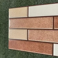 سرامیک طرح آجر 60×30 کرم روشن B4 لعاب رستیک برجسته