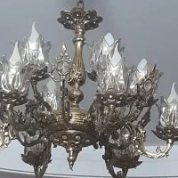 لوستر برنجی ۶ شاخه