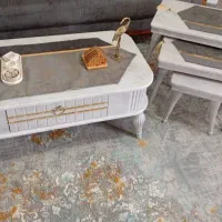 میز جلو مبلی ۴ تیکه همراه با رومیزی