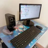 کیس کامل همراه مانیتور و موس و کیبورد بی سیم