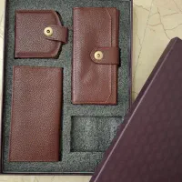 ست کیف و آینه چرم