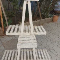 پایه گلدان چوبی ۷عددی