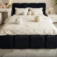 تخت تدی فول مشکی عرض ۱۶۰