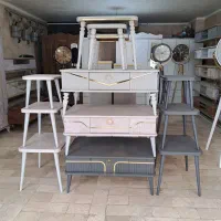 میز مبل میز عسلی مدل دلتا چوب وفلز