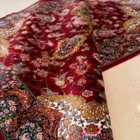 دو تخته فرش تمام ابریشم ماشینی بی‌نظیر