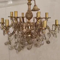 لوستر برنج ۵شاخه ۱۰ شعله