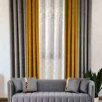 پرده حریر شاین ترک پانچ مینیمال پلیسه