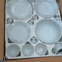سرویس چینی حمید ۷۴ پارچه طرح گل ریز