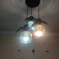 لوستر۳ شاخه چوبی