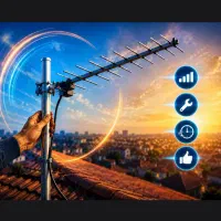 نصب تلویزیون Tvوال گیرنده داخلی انتن مرکزی