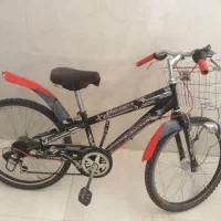 دوچرخه 24دنده دار. خارجی. لاستیک تمیز چراغ فابریک